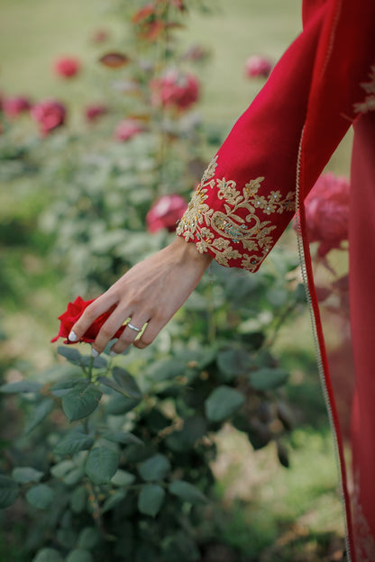 Red Kalidar with Salwar -  Lola BIBI by Amrinsahi