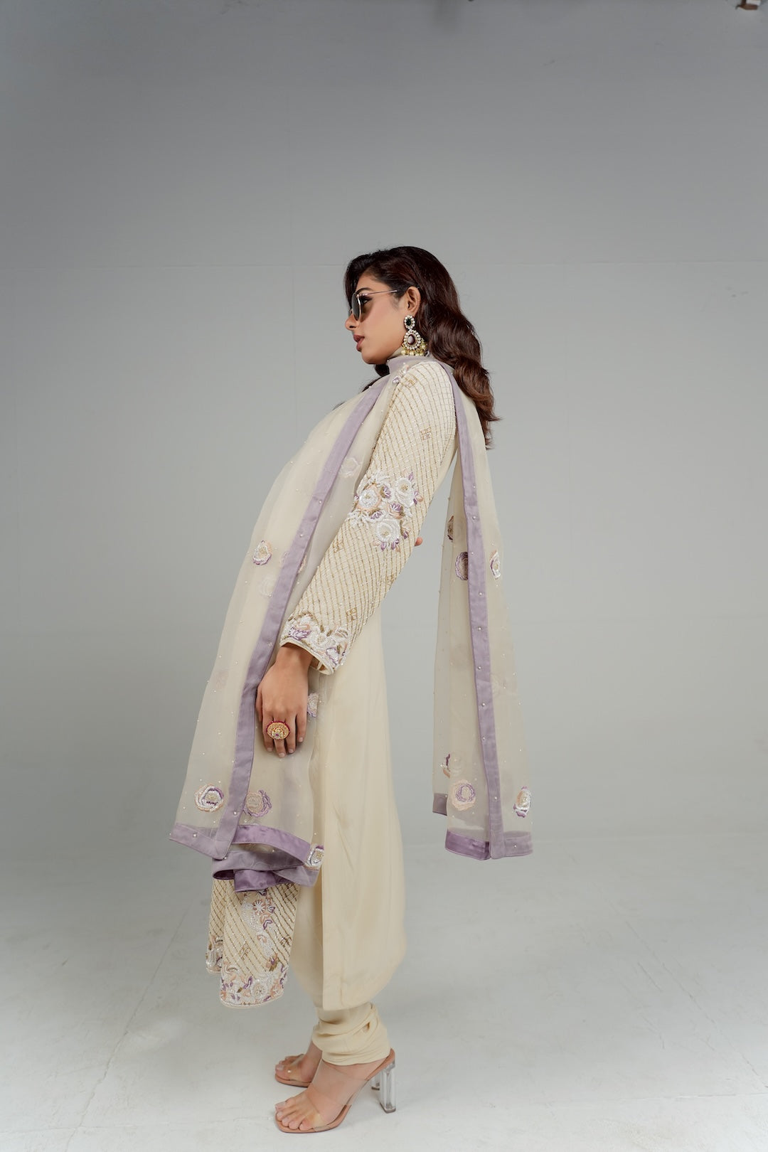 Ivory kurta set - Nameh by Amreen