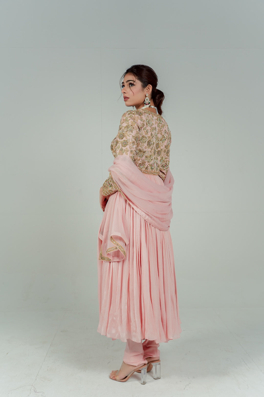 Blush Pink Anarkali -  Lola BIBI by Amrinsahi